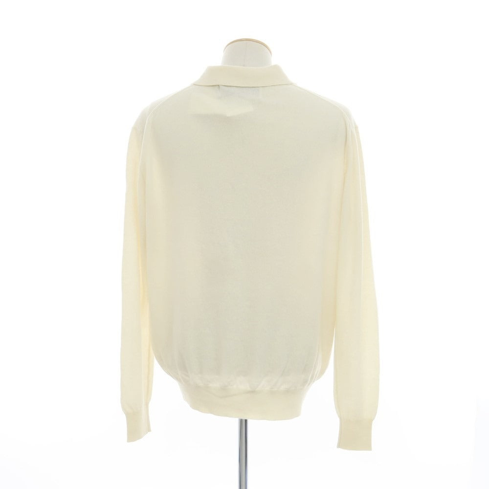 【中古】【未使用】ウェルノード walenode カシミヤ 長袖 ポロニット オフホワイト【サイズ1】【WHT】【A/W】【状態ランクS】【メンズ】 [EPD]