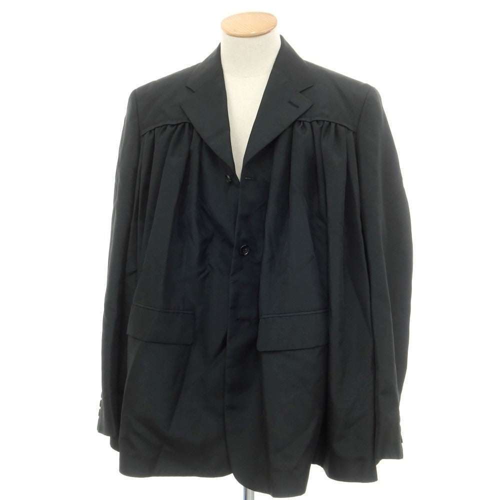 【中古】コムデギャルソンオムプリュス COMME des GARCONS HOMME PLUS 2024年春夏 ポリエステル ギャザージャケット ブラック【 XS 】【 状態ランクA 】【 メンズ 】