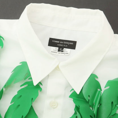 [Used] COMME des GARCONS HOMME PLUS Spring/Summer 2024 Polyester Leaf Long Casual Shirt White x Green [M] [Condition Rank B] [Men&