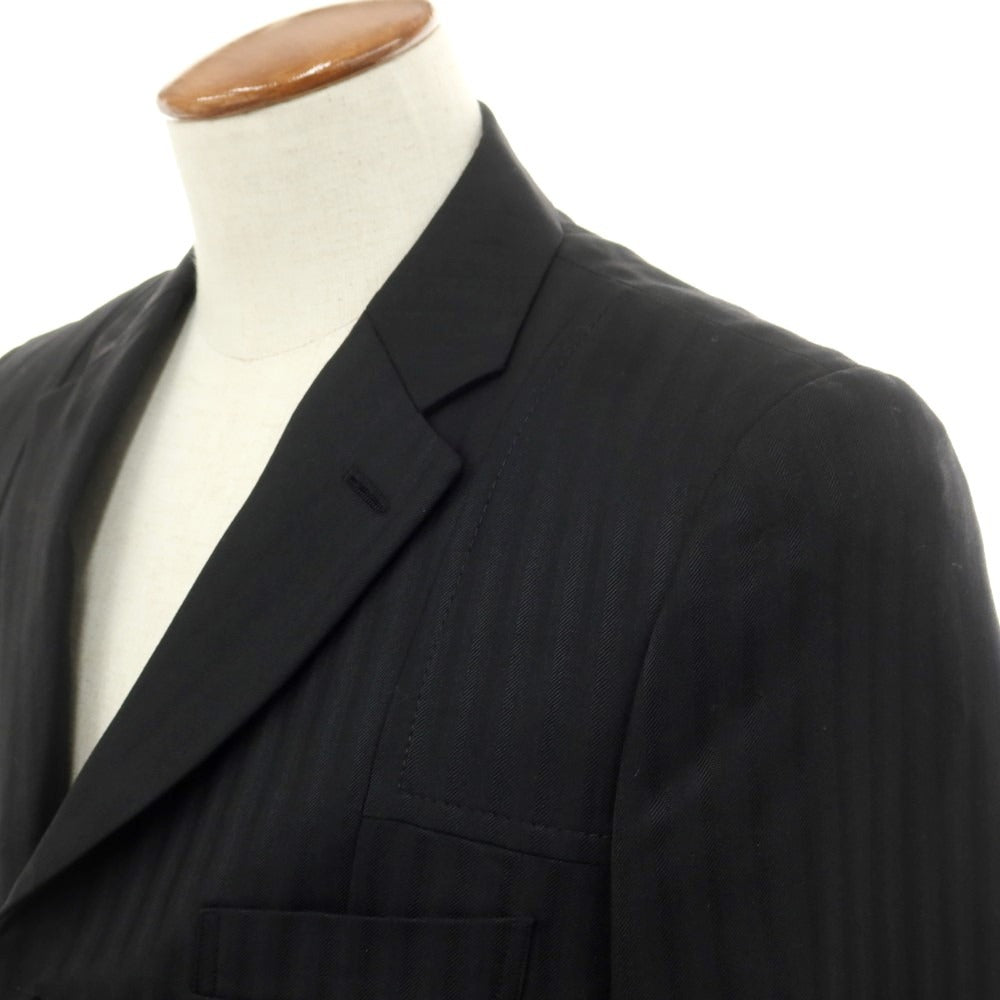 【中古】コムデギャルソン オムドゥ COMME des GARCONS HOMME DEUX 2024年春夏 切替 ウール テーラードジャケット ブラック【サイズM】【 状態ランクA 】【 メンズ 】[EPD]