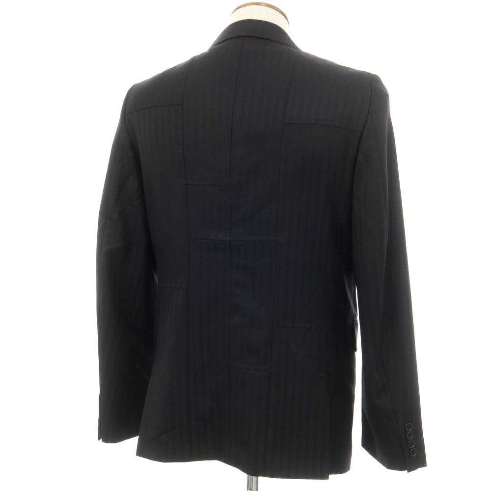 【中古】コムデギャルソン オムドゥ COMME des GARCONS HOMME DEUX 2024年春夏 切替 ウール テーラードジャケット ブラック【サイズM】【 状態ランクA 】【 メンズ 】[EPD]