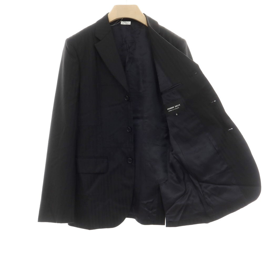 【中古】コムデギャルソン オムドゥ COMME des GARCONS HOMME DEUX 2024年春夏 切替 ウール テーラードジャケット ブラック【サイズM】【 状態ランクA 】【 メンズ 】[EPD]