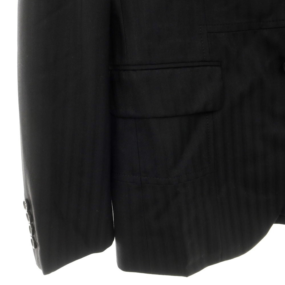 【中古】コムデギャルソン オムドゥ COMME des GARCONS HOMME DEUX 2024年春夏 切替 ウール テーラードジャケット ブラック【サイズM】【 状態ランクA 】【 メンズ 】[EPD]