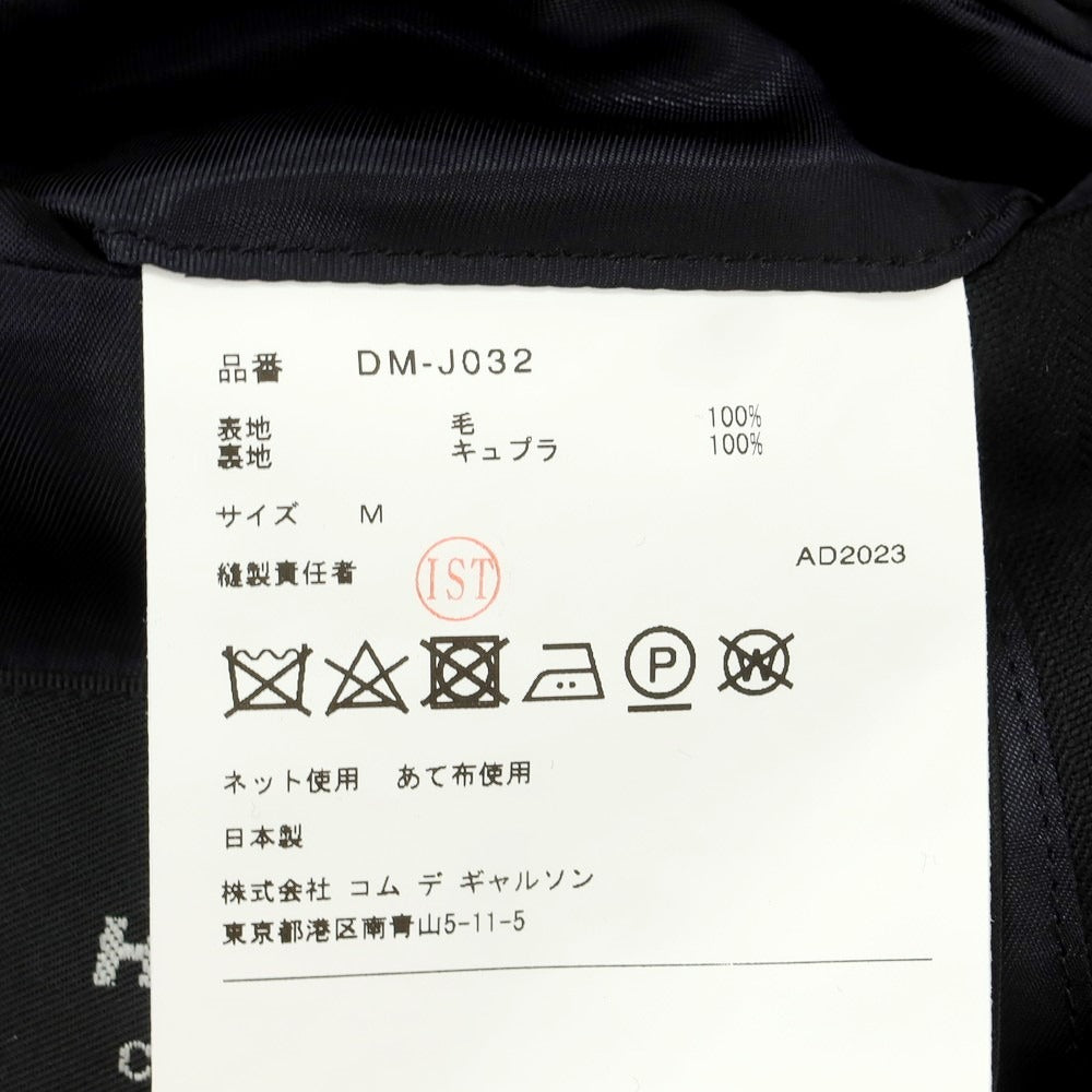 【中古】コムデギャルソン オムドゥ COMME des GARCONS HOMME DEUX 2024年春夏 切替 ウール テーラードジャケット ブラック【サイズM】【 状態ランクA 】【 メンズ 】[EPD]