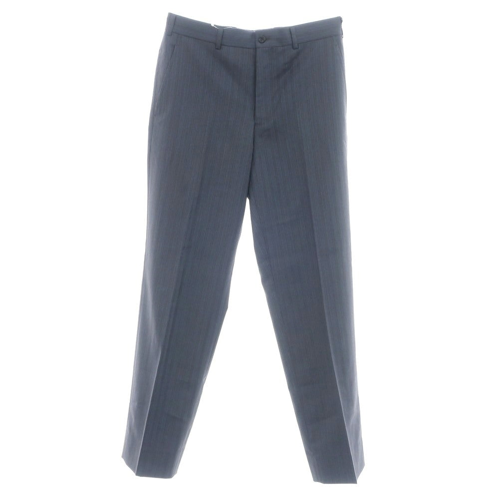 【中古】コムデギャルソン オムドゥ COMME des GARCONS HOMME DEUX 2024年春夏 ウール ストライプ ドレススラックスパンツ グレーxブルー【 M 】【 状態ランクA 】【 メンズ 】