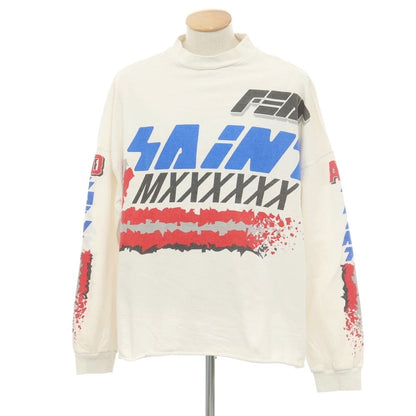 【中古】セント マイケル SAINT Mxxxxxx コットン モックネック 長袖Ｔシャツ アイボリー【 0/S 】【 状態ランクC 】【 メンズ 】