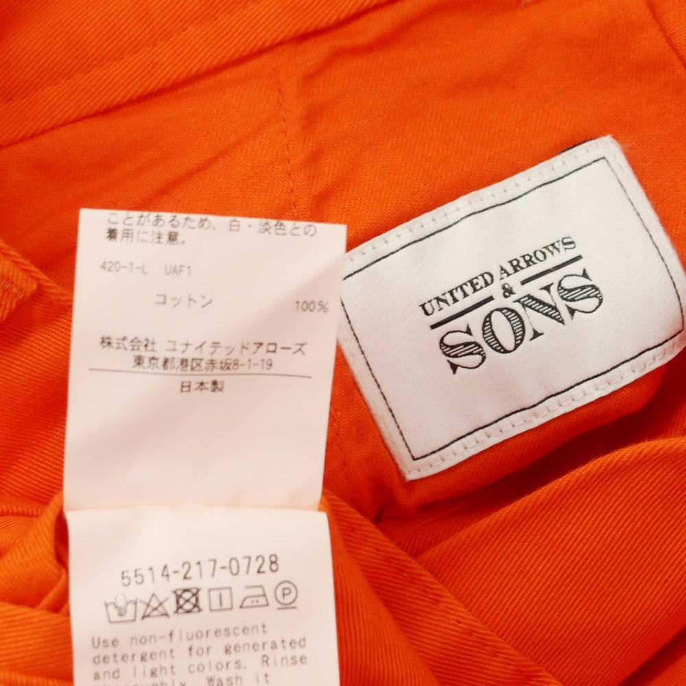 【中古】ユナイテッドアローズ アンド サンズ UNITED ARROWS &amp; SONS コットン チノパンツ オレンジ【 S 】【 状態ランクB 】【 メンズ 】