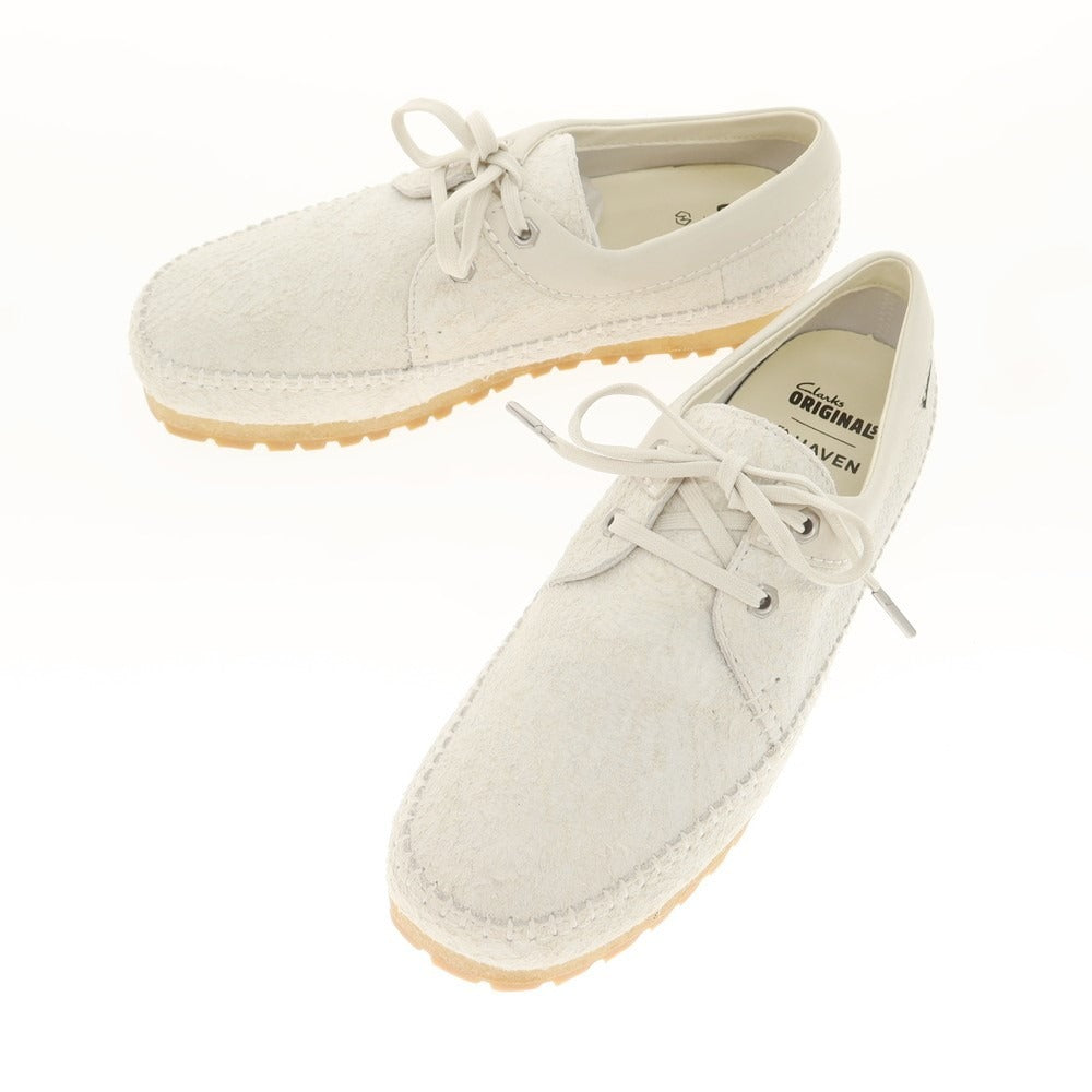 【中古】【未使用】クラークス Clarks × HAVEN Weaver GTX スエード ゴアテックス モカシンシューズ オフホワイト【 UK8 1/2 】【 状態ランクS 】【 メンズ 】