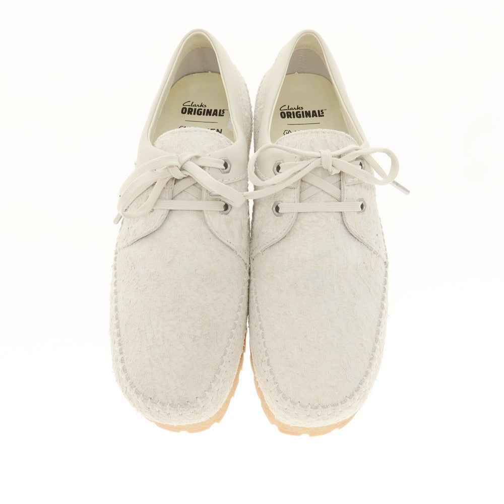 【中古】【未使用】クラークス Clarks × HAVEN Weaver GTX スエード ゴアテックス モカシンシューズ オフホワイト【 UK8 1/2 】【 状態ランクS 】【 メンズ 】