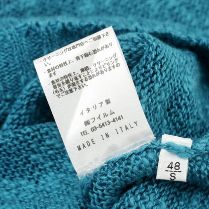 【中古】【未使用】セッテフィーリ カシミア Settefili Cashmere リネンコットン ロールネック プルオーバーニット ターコイズ【 48/Ｓ 】【 状態ランクS 】【 メンズ 】