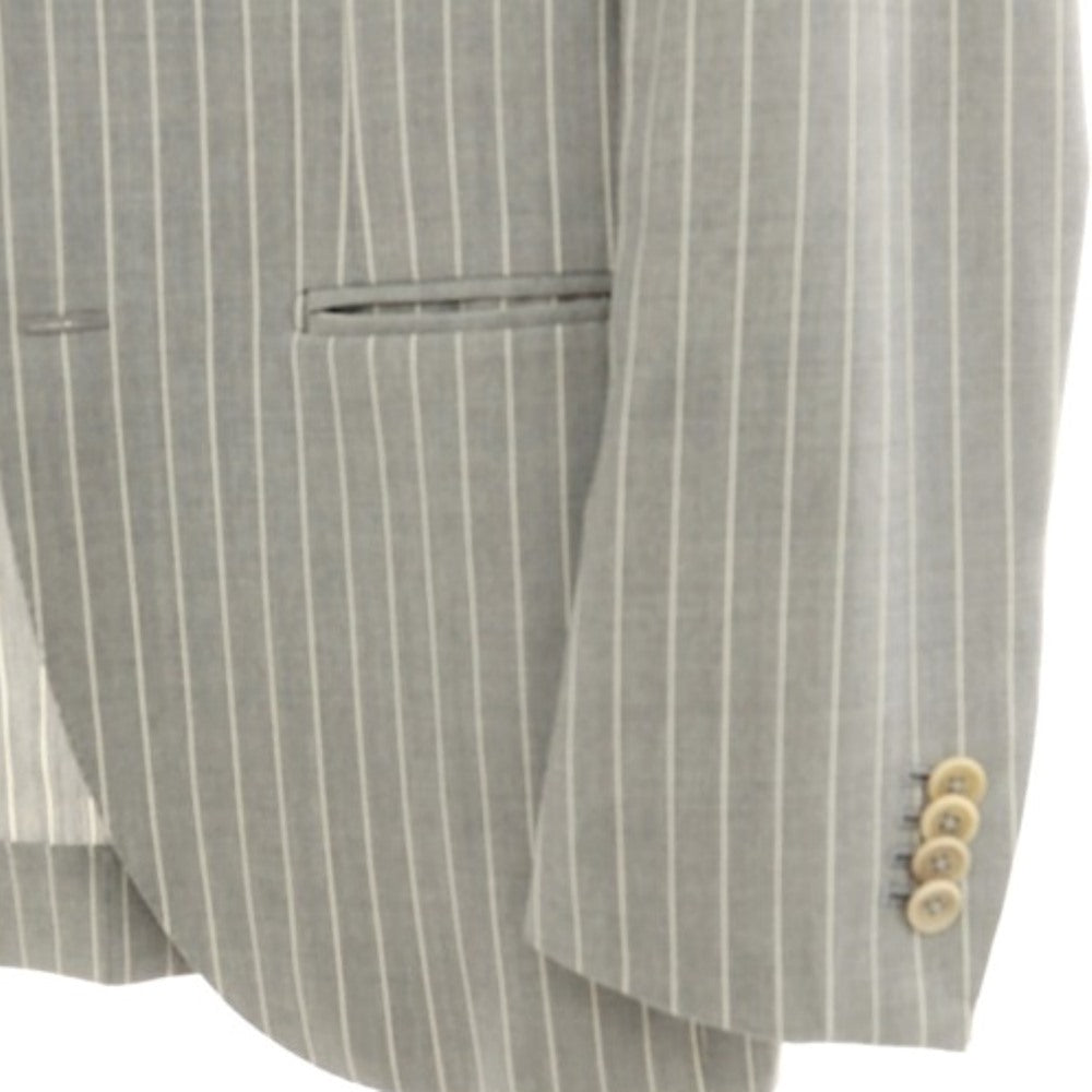 [Used] GAiOLA Wool Striped 3-Button Suit Gray x White [42] [Condition Rank C] [Men&
