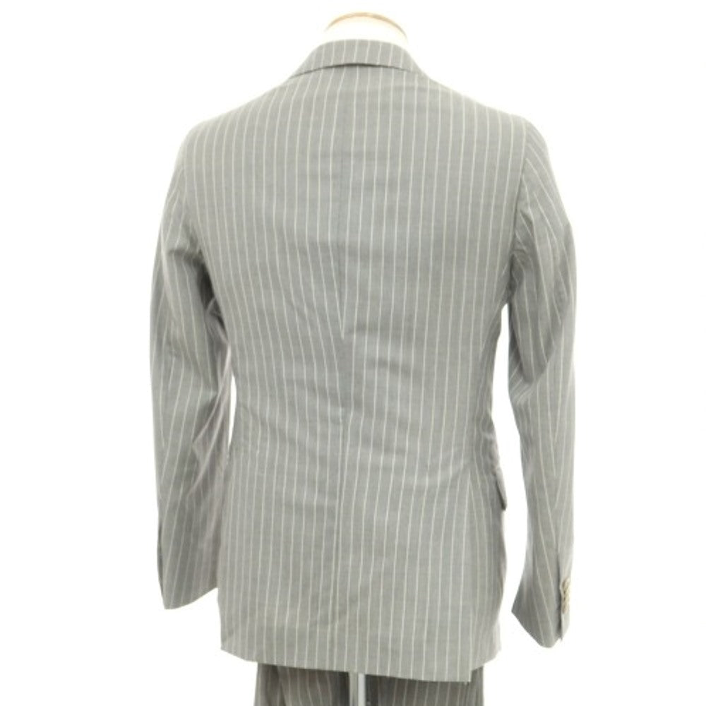 [Used] GAiOLA Wool Striped 3-Button Suit Gray x White [42] [Condition Rank C] [Men&