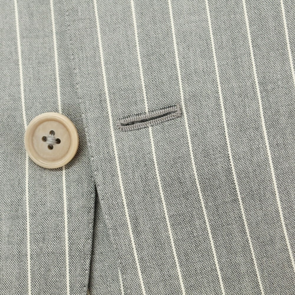 [Used] GAiOLA Wool Striped 3-Button Suit Gray x White [42] [Condition Rank C] [Men&