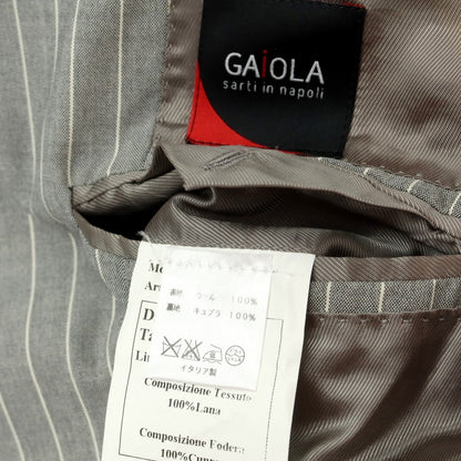 [Used] GAiOLA Wool Striped 3-Button Suit Gray x White [42] [Condition Rank C] [Men&