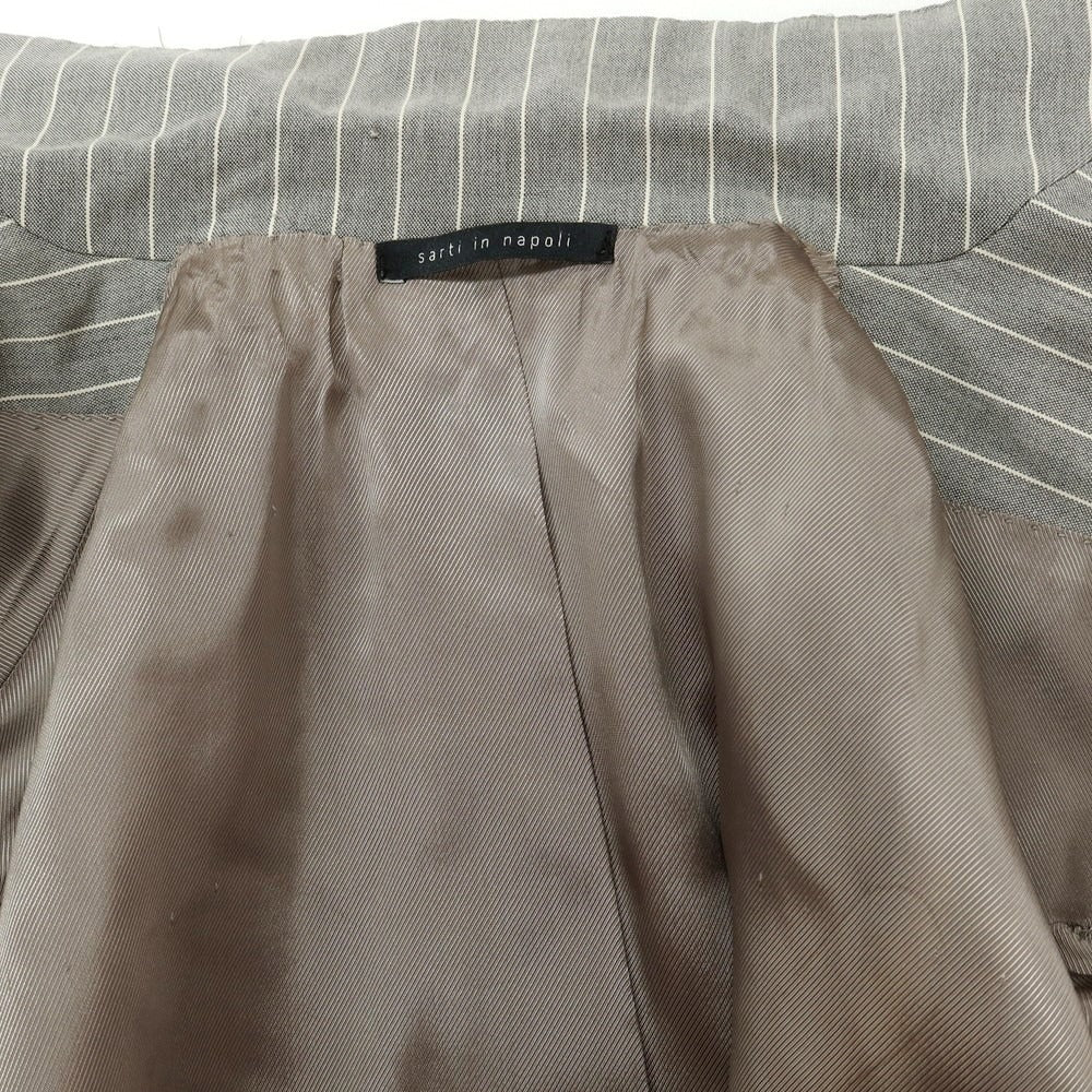[Used] GAiOLA Wool Striped 3-Button Suit Gray x White [42] [Condition Rank C] [Men&