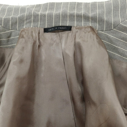 [Used] GAiOLA Wool Striped 3-Button Suit Gray x White [42] [Condition Rank C] [Men&