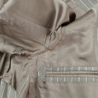 [Used] GAiOLA Wool Striped 3-Button Suit Gray x White [42] [Condition Rank C] [Men&