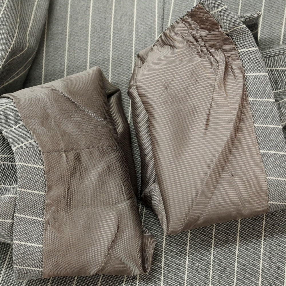 [Used] GAiOLA Wool Striped 3-Button Suit Gray x White [42] [Condition Rank C] [Men&