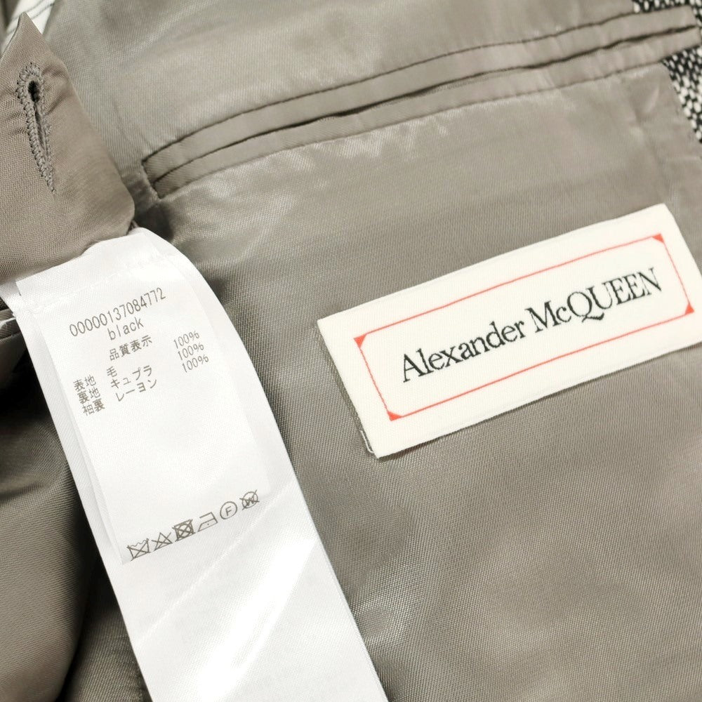 【中古】アレキサンダーマックイーン Alexander McQueen ツイードウール テーラードジャケット グレー【 52 】【 状態ランクB 】【 メンズ 】