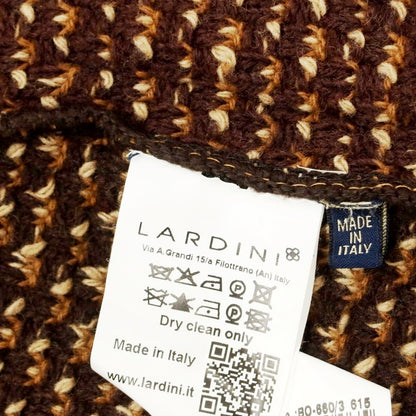 【中古】ラルディーニ LARDINI ミドルゲージウール ニットジャケット ライトブラウン【 S 】【 状態ランクB 】【 メンズ 】