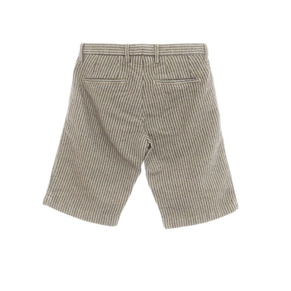【中古】アルテア Altea ナイロンコットンリネン ストライプ ショートパンツ ベージュxネイビー【 44 】【 状態ランクB 】【 メンズ 】