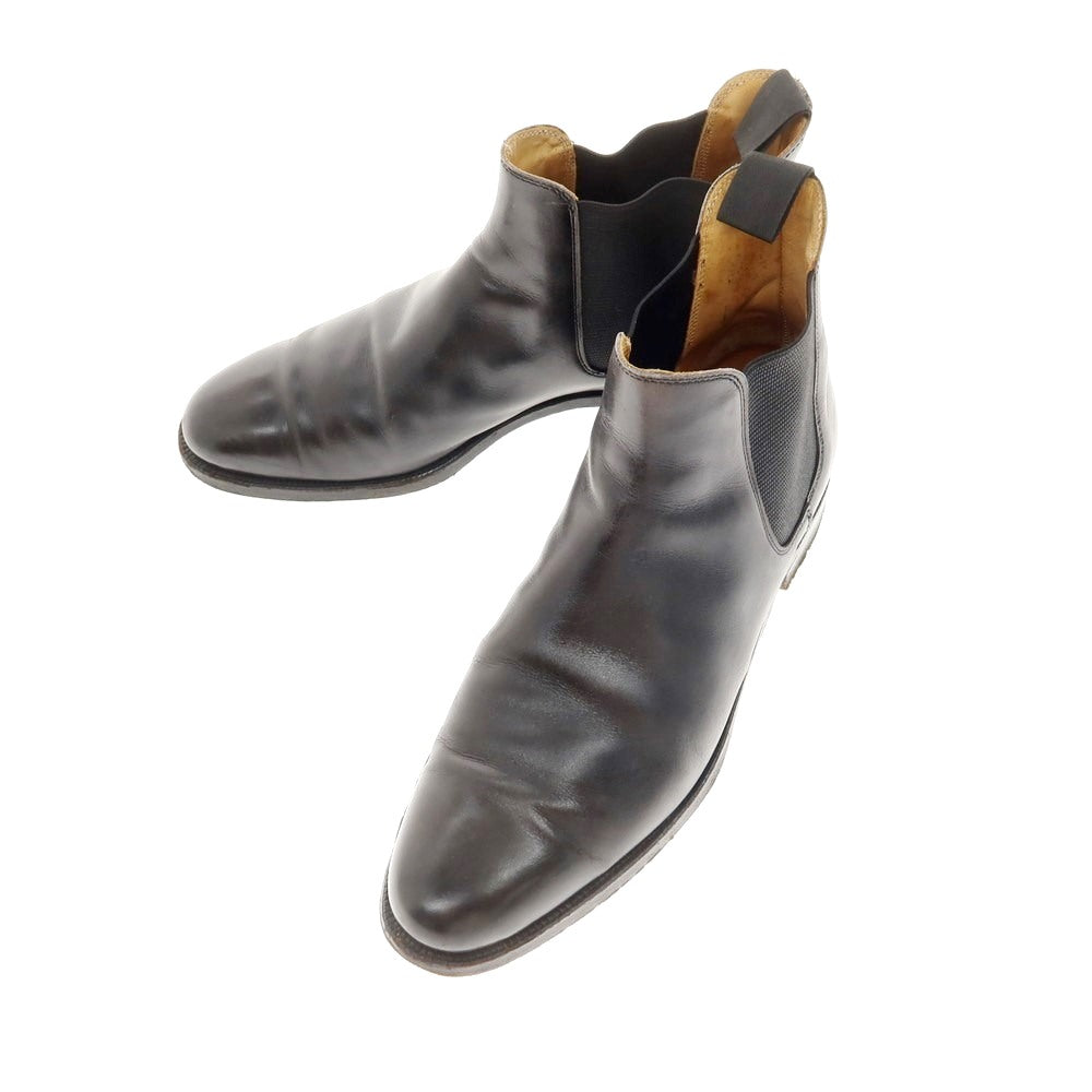 【中古】クロケットアンドジョーンズ CROCKETT&amp;JONES ハンドグレード サイドゴアブーツ ブラック【 81/2Ｅ 】【 状態ランクD 】【 メンズ 】