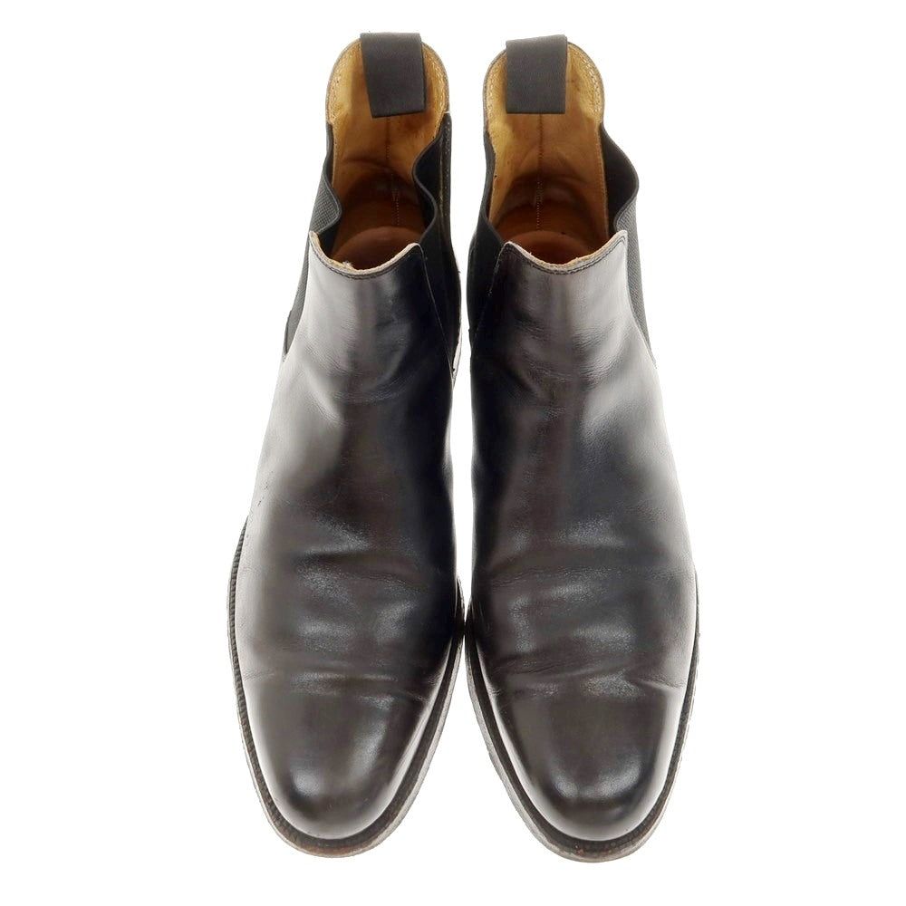 【中古】クロケットアンドジョーンズ CROCKETT&amp;JONES ハンドグレード サイドゴアブーツ ブラック【 81/2Ｅ 】【 状態ランクD 】【 メンズ 】