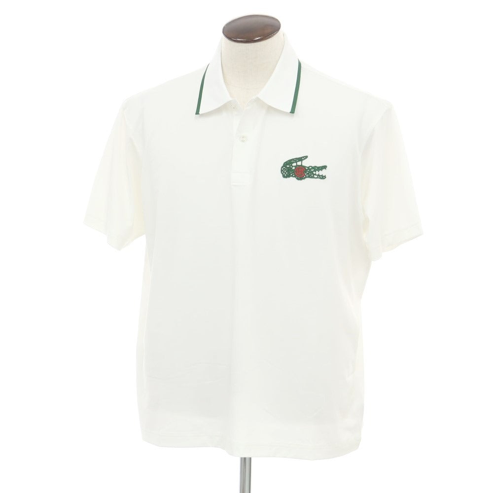 【中古】クロット CLOT × LACOSTE 2024年秋冬 ストレッチポリエステル 半袖ポロシャツ オフホワイト【 L 】【 状態ランクA 】【 メンズ 】