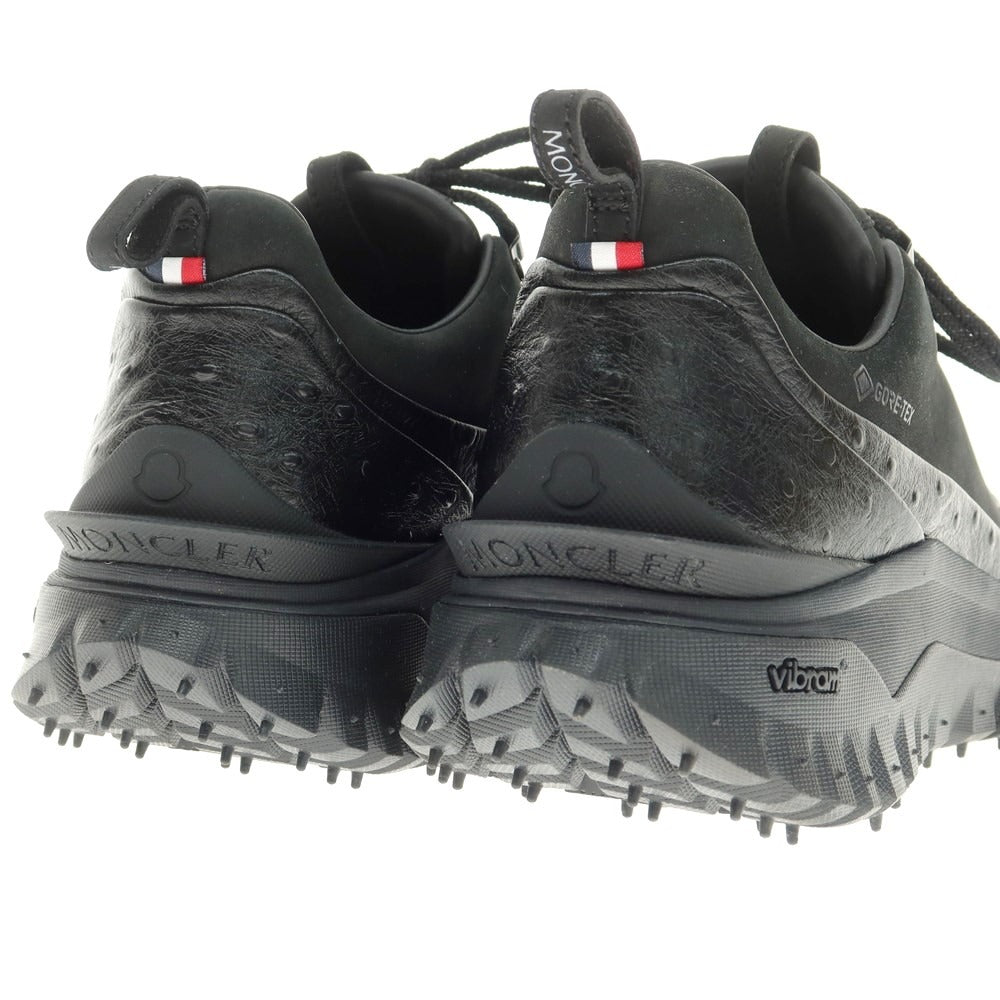 【中古】モンクレール MONCLER 2024年秋冬 Trailgrip Apex GTX レザー スニーカー ブラック【 42 】【 状態ランクA 】【 メンズ 】