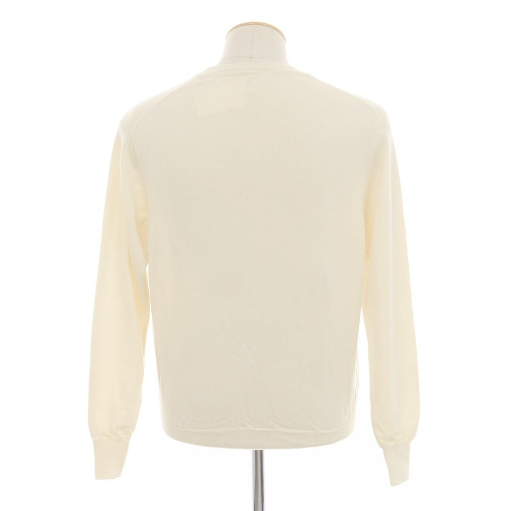 【中古】エルイー LE ウール クルーネック プルオーバーニット オフホワイト【 2 】【 状態ランクB 】【 メンズ 】 [EPD]