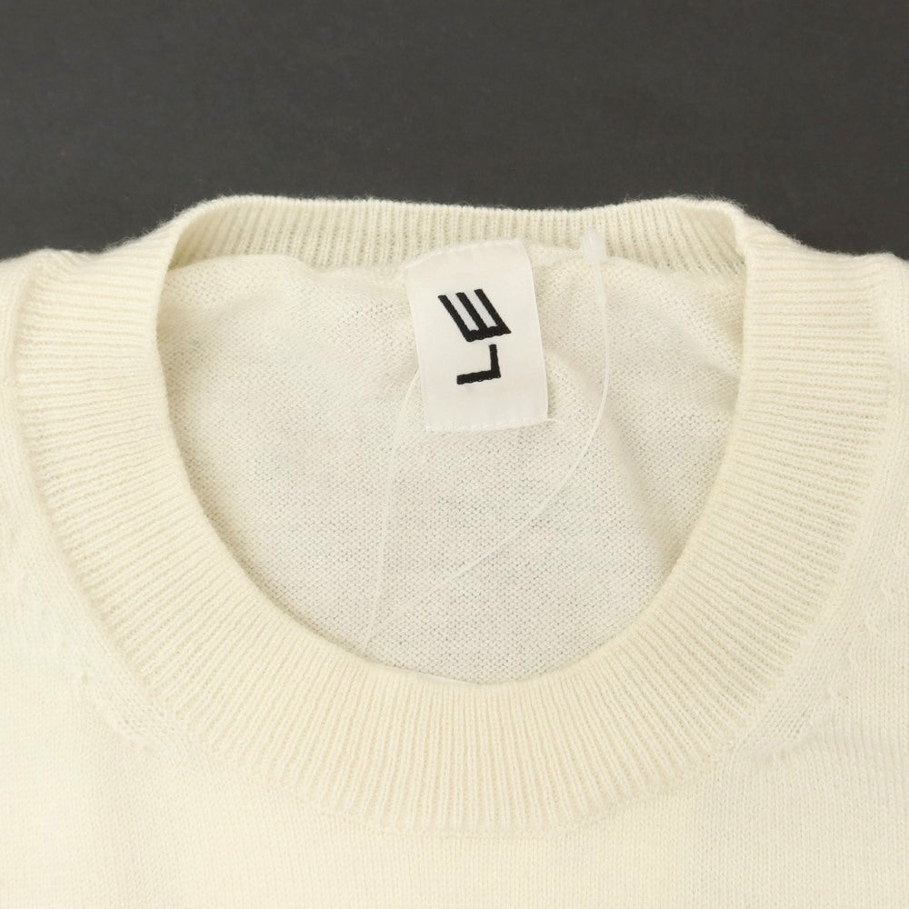 【中古】エルイー LE ウール クルーネック プルオーバーニット オフホワイト【 2 】【 状態ランクB 】【 メンズ 】 [EPD]