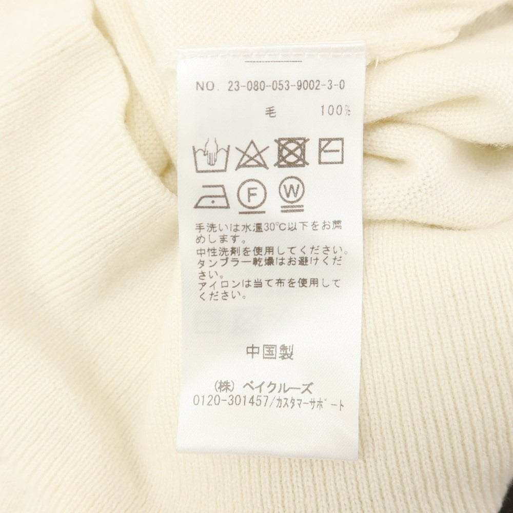 【中古】エルイー LE ウール クルーネック プルオーバーニット オフホワイト【 2 】【 状態ランクB 】【 メンズ 】 [EPD]