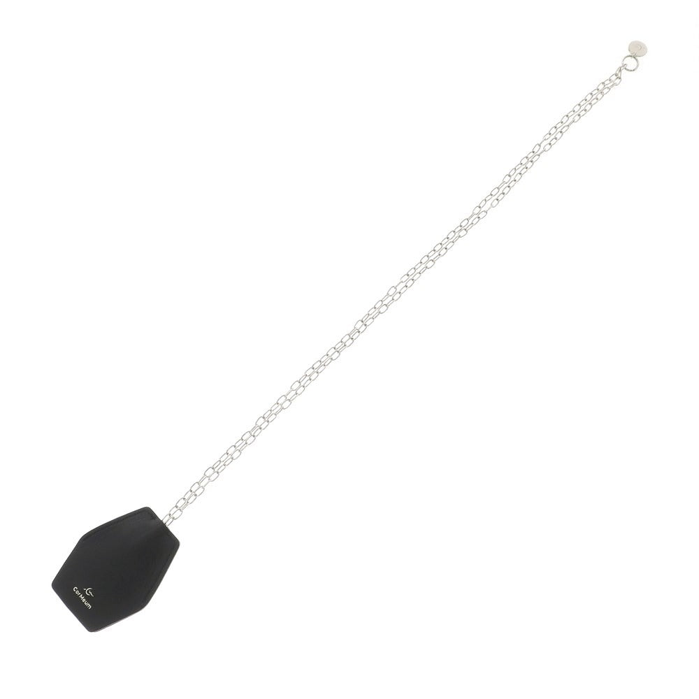 [Used] CorMeum Leather Chain Crochet Necklace Black x Silver [Condition Rank B] [Men&