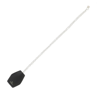 [Used] CorMeum Leather Chain Crochet Necklace Black x Silver [Condition Rank B] [Men&