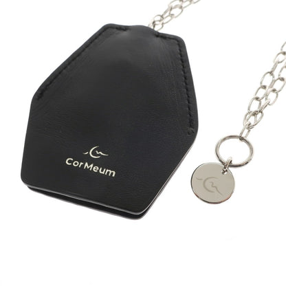 [Used] CorMeum Leather Chain Crochet Necklace Black x Silver [Condition Rank B] [Men&