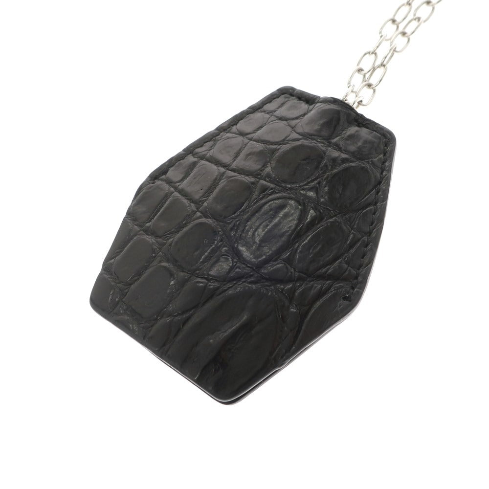 [Used] CorMeum Leather Chain Crochet Necklace Black x Silver [Condition Rank B] [Men&