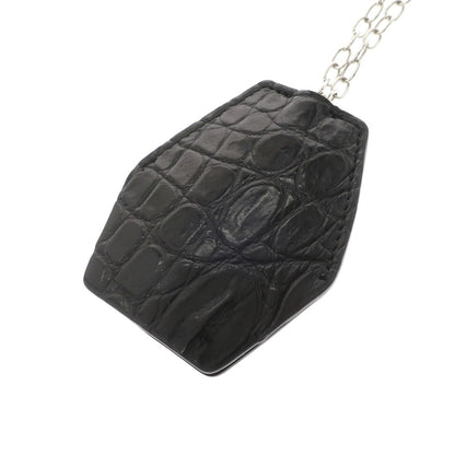 [Used] CorMeum Leather Chain Crochet Necklace Black x Silver [Condition Rank B] [Men&