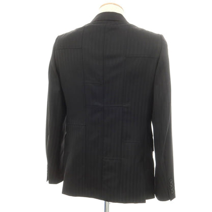 【中古】コムデギャルソン オムドゥ COMME des GARCONS HOMME DEUX 2024年春夏 ウール 切替 テーラードジャケット ブラック【 S 】【 状態ランクA 】【 メンズ 】