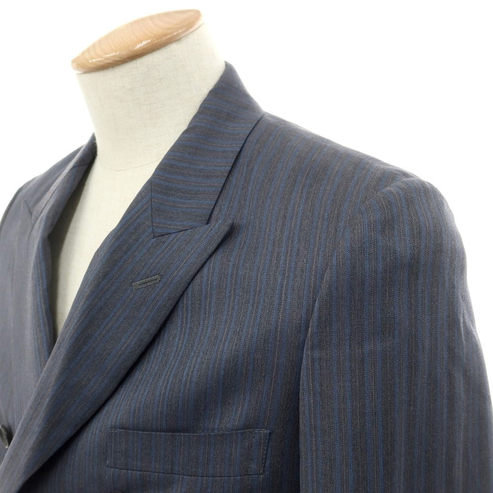 【中古】コムデギャルソン オムドゥ COMME des GARCONS HOMME DEUX 2024年春夏 ウール ジップ テーラードジャケット グレーxブルー【サイズXS】【 状態ランクA 】【 メンズ 】[EPD]