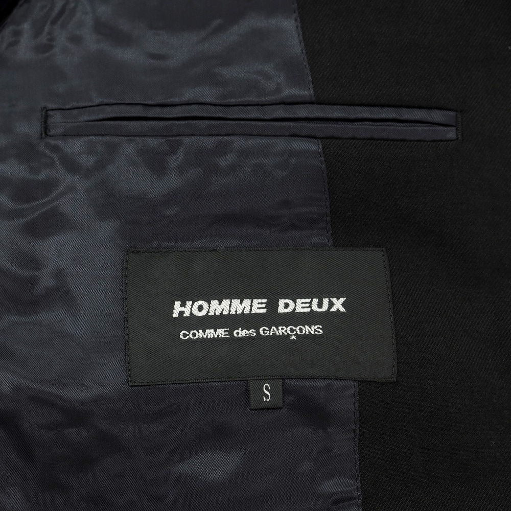 【中古】コムデギャルソン オムドゥ COMME des GARCONS HOMME DEUX 2024年春夏 ポリエステルウール テーラードジャケット ブラック【 S 】【 状態ランクA 】【 メンズ 】