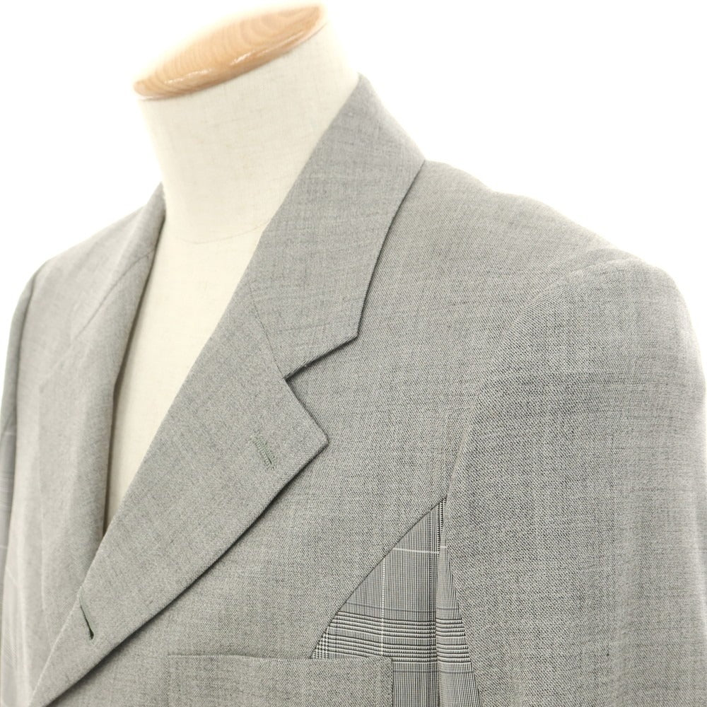【中古】コムデギャルソン オムドゥ COMME des GARCONS HOMME DEUX 2024年春夏 ウール 切替 テーラードジャケット グレー系【 S 】【 状態ランクA 】【 メンズ 】