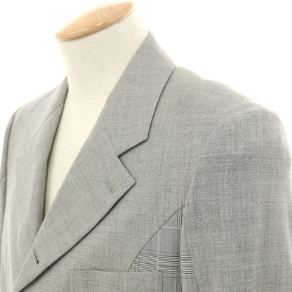 【中古】コムデギャルソン オムドゥ COMME des GARCONS HOMME DEUX 2024年春夏 ウール 切替 テーラードジャケット グレー系【 S 】【 状態ランクA 】【 メンズ 】