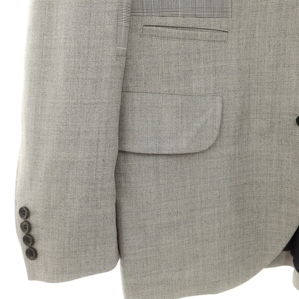 【中古】コムデギャルソン オムドゥ COMME des GARCONS HOMME DEUX 2024年春夏 ウール 切替 テーラードジャケット グレー系【 S 】【 状態ランクA 】【 メンズ 】