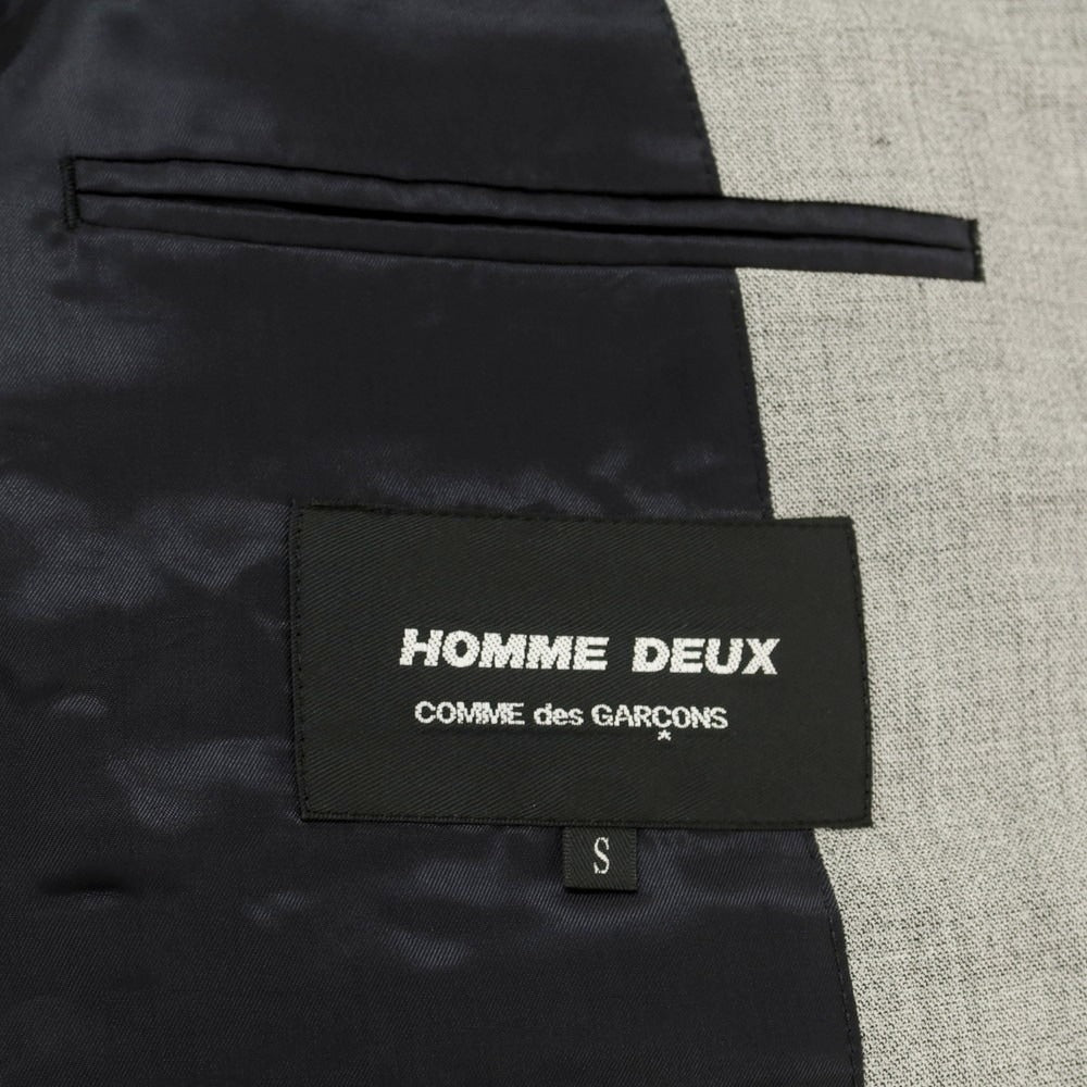 【中古】コムデギャルソン オムドゥ COMME des GARCONS HOMME DEUX 2024年春夏 ウール 切替 テーラードジャケット グレー系【 S 】【 状態ランクA 】【 メンズ 】