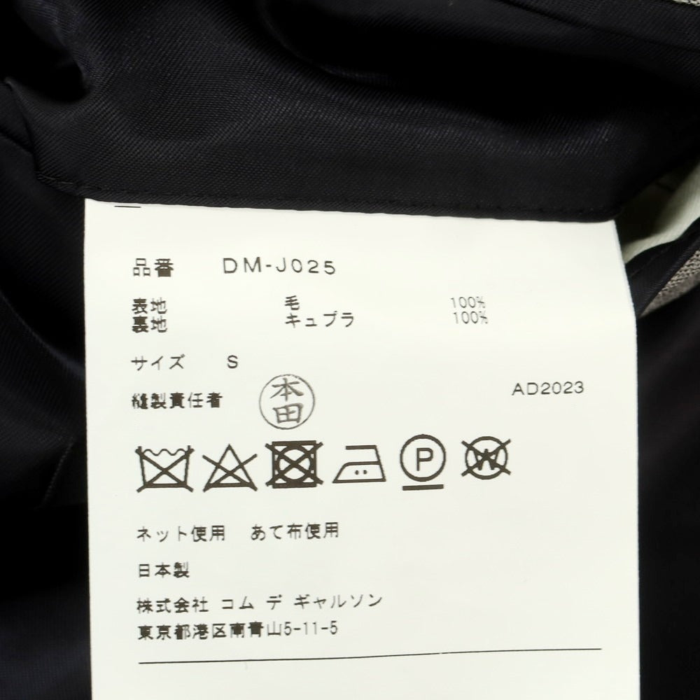 【中古】コムデギャルソン オムドゥ COMME des GARCONS HOMME DEUX 2024年春夏 ウール 切替 テーラードジャケット グレー系【 S 】【 状態ランクA 】【 メンズ 】