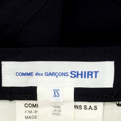 【中古】コムデギャルソンシャツ COMME des GARCONS SHIRT 2024年春夏 ウール カジュアルスラックスパンツ ダークネイビー【 XS 】【 状態ランクB 】【 メンズ 】