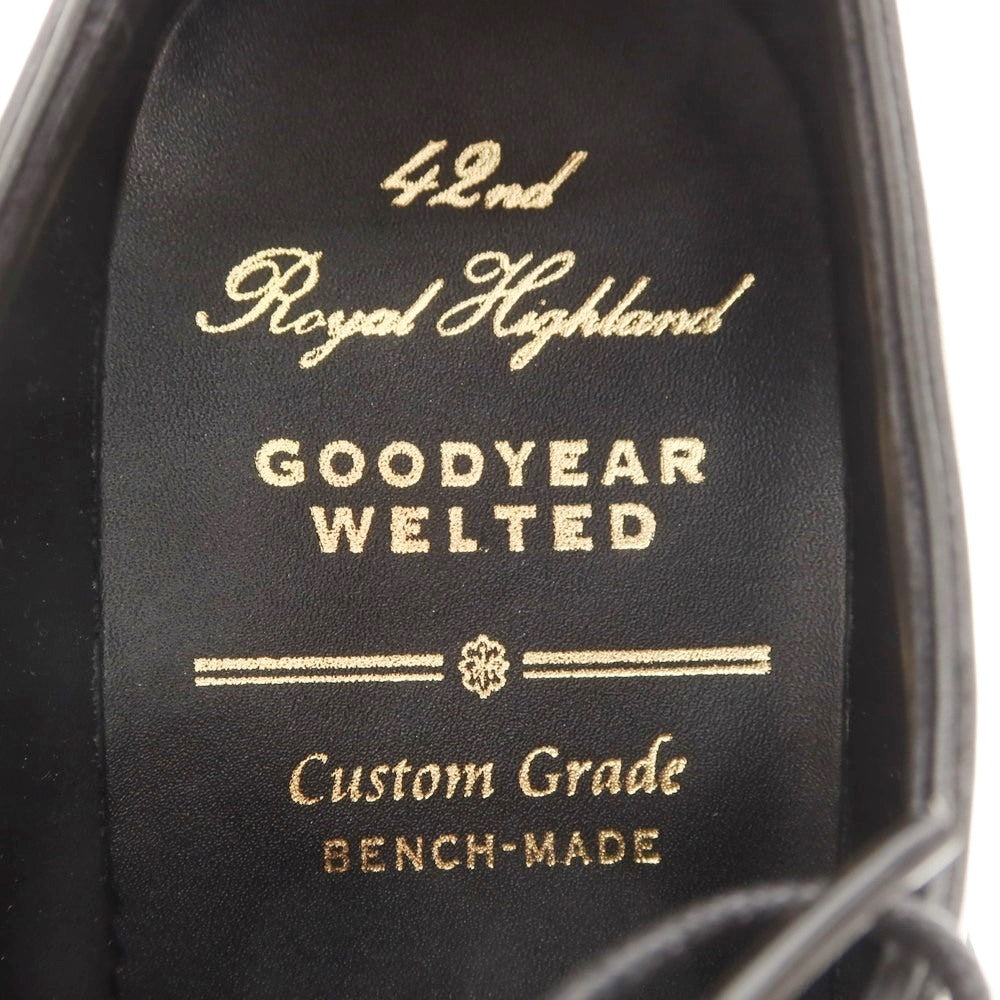 【中古】【未使用】フォーティーセカンド ロイヤルハイランド 42ND ROYAL HIGHLAND ストレートチップ ドレスシューズ ブラック【 8 】【 状態ランクS 】【 メンズ 】