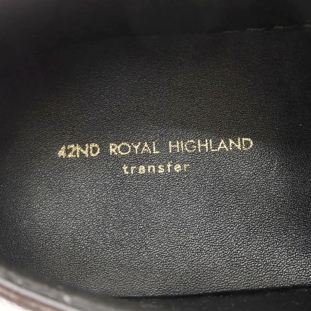 【中古】【未使用】フォーティーセカンド ロイヤルハイランド 42ND ROYAL HIGHLAND セミブローグ スリッポン スニーカー ブラック【 40 】【 状態ランクS 】【 メンズ 】