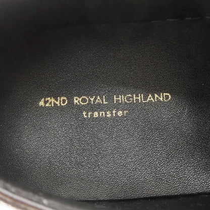 【中古】【未使用】フォーティーセカンド ロイヤルハイランド 42ND ROYAL HIGHLAND セミブローグ スリッポン スニーカー ブラック【 40 】【 状態ランクS 】【 メンズ 】