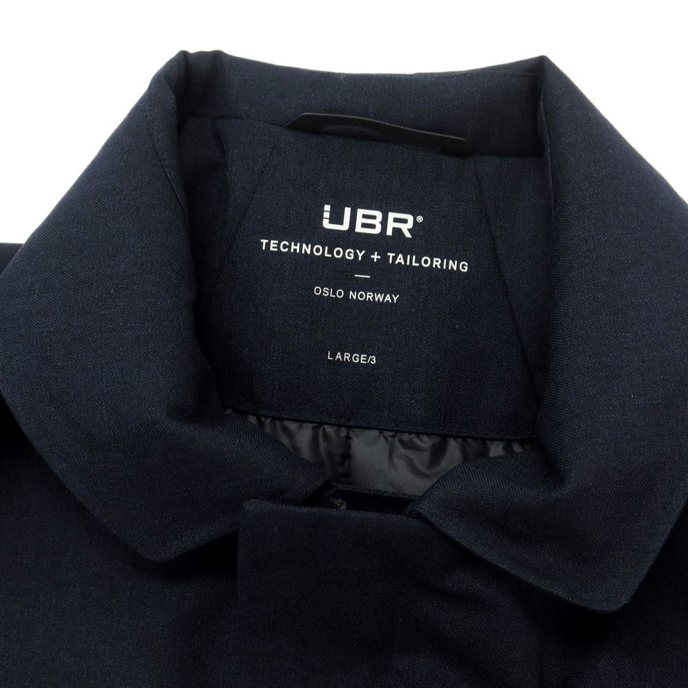 【中古】【未使用】ウーバー UBER ポリエステル 中綿 ステンカラーコート ネイビー【 L/3 】【 状態ランクS 】【 メンズ 】